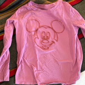 GAP Kids Purple Mickey Mouse Long Sleeve Tee